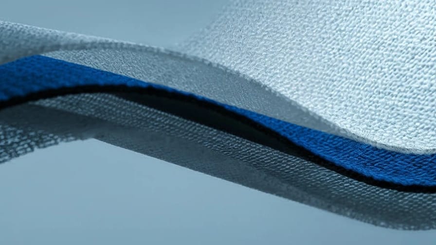 Three layers of nonwoven fabrics overlapped